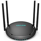 WiFi Router, WAVLINK 1200Mbps WiFi Router,High Power Gigabit Wireless Wi-Fi Router, Dual Band 5Ghz+2.4Ghz with 2 x 2 MIMO 5dBi Antennas Internet Router for Online Game&HD Video