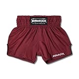 SIAMKICK Elite Muay Thai-Shorts für Männer und Frauen, Boxen, Kickboxen, hochwertige MMA-Kampfkleidung, Trainingshose, Core Kastanienbraun, Small