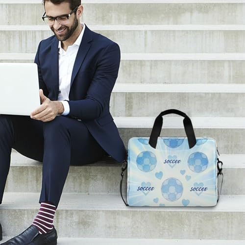 Funda para Laptop 15.6 in con Asa y Correa Azul Pastel miniatura 3