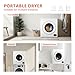 Euhomy Portable Dryer, 1400w, 2.65 Cu.Ft. Clothes Drying Machine with Exhaust Hose, Compact Dryer with Stainless Steel Drum, LCD Display, Suitable for Home, Apartment, RV