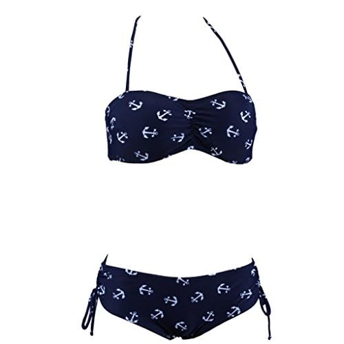 Aloha-Beachwear Damen Bikini A4004 Blau Gr. 44