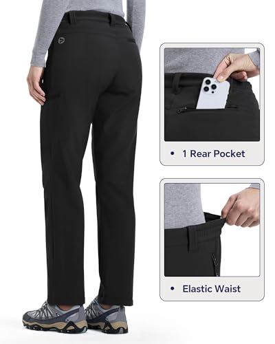 Outdoor Ventures Womens Winter Softshell Trousers Waterproof Pants Warm Fleece Lined Ski Snow Hiking Pants - Image 5