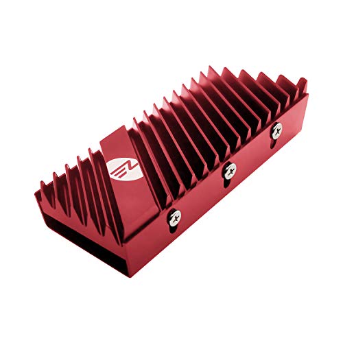 EZDIY-FAB M.2 2280 SSD Koellichaam, Dubbelzijdig Koellichaam, Krachtige SSD Koeler voor PCIE NVME M.2 SSD of SATA M.2 SSD - Rood