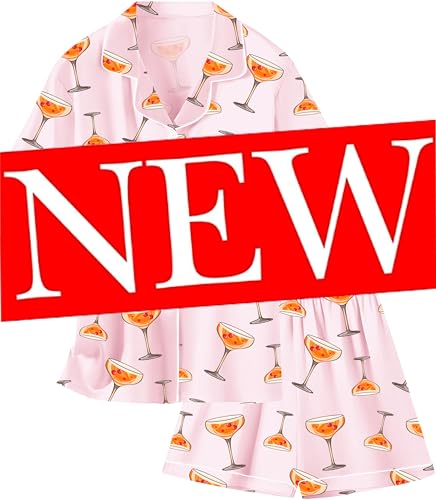Image of Schbbbta Girls Womens Pajamas, Satin Silky Pjs Set Kids 2Pcs Button-Down Nightwear Sleepwear Gift for Mommy and me