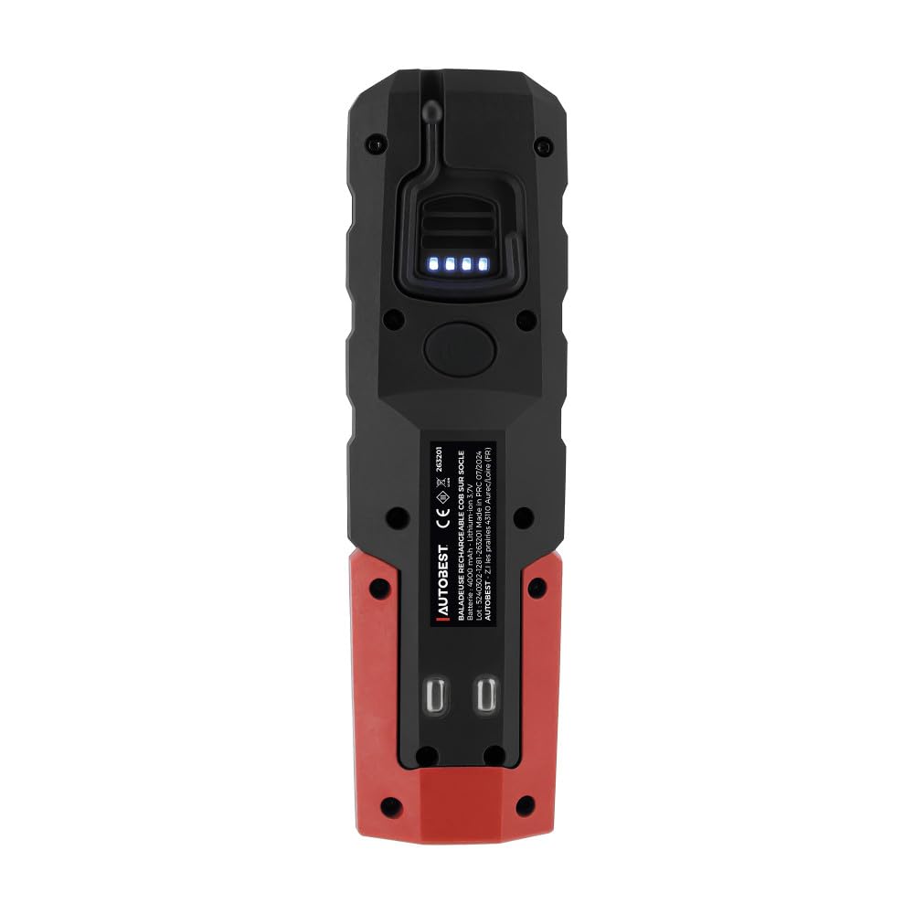 Baladeuse rechargeable LED - Socle de recharge - 10W - Puissante