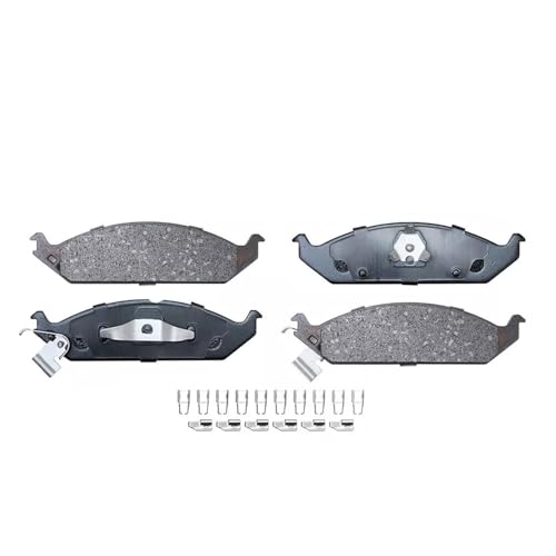 Image of Detroit Axle - Front Brake Kit for 1995-2000 Dodge Stratus Plymouth Breeze Chrysler Cirrus Drilled & Slotted Disc Brake Rotors Ceramic Brakes Pads 1996 1997 1998 1999 Replacement [11.10 inch Rotors]