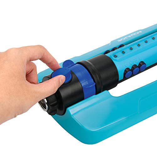 Aqua Joe AJ-OMS18-TRB Indestructible 4500 Sq Ft Variable Width, Turbo Oscillating Sprinkler