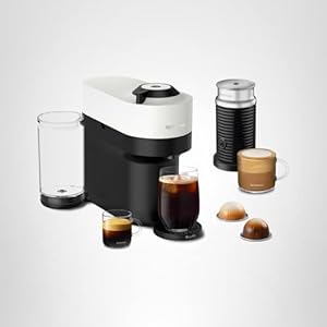 Nespresso Vertuo Pop+ Coffee and Espresso Maker by Breville with Milk Frother, Coconut White