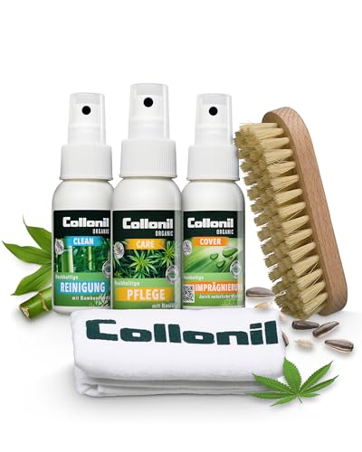 Collonil Organic Starter Kit Schuhpflege Set mit Bürste & Reinigungstuch