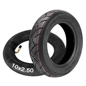 10×2.50 Tire + Inner Tube Set for 6” RIM 10″ Scooter Wheels Electric Scooter Swagcycle Hover Board Smart Self Balancing Electric Scooters 36V 48V 400W 500W 800W Hub Motor
