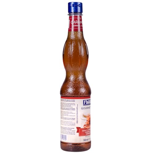 FABBRI 1905 - Karamell-Sirup. Natürlicher Karamellgeschmack für erfrischende Getränke, als Topping für Eiscreme oder zum Perfektionieren von Koch- und Backrezepten, 560ml