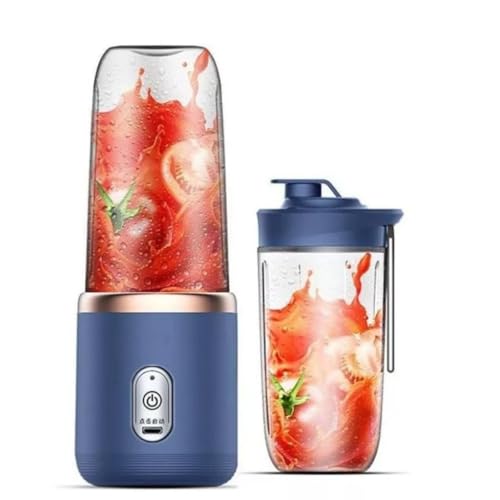 Liquidificador Portátil Mini 400ml Elétrico com 6 Lâminas e Bateria Recarregável