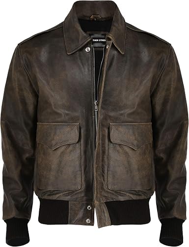 A2 Jacket Flying Tigers Jacket For Men Leather Flight Jackets Mens Aviator Leather Jacket