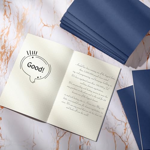 Image of 100 Pcs A5 Journals Notebooks Bulk,Navy,Dot | Kraft Softcover Small Notebooks 5.5 Inch x 8.3 Inch Notepads with 60 Page 30 Sheet for Writing Sketch Travel Office Supplies