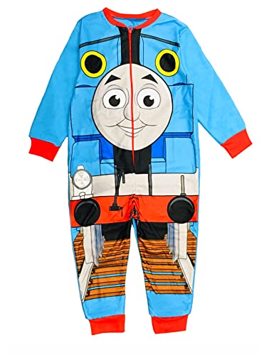 Thomas & Friends Boys Thomas the Tank Engine Onesie Sleepsuit All in One Pyjamas Blue Age 4-5 Years