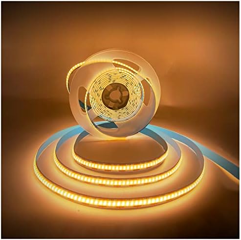 DAYBETTER Cob Led Strip,6.56ft/2m 3000k Warm White Led Light Strip,USB Powered 5v Flexible Led Strip Lights, 640leds CRI 90+Bright Led Strip Lights for Tv,Bedroom, Kitchen,DIY Home Decoration