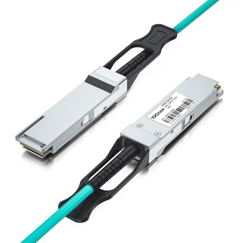 Image of 40G QSFP+ AOC Cable - 40GBASE Ethernet Active Optical Cable, QDR, MMF for Cisco QSFP-H40G-AOC3M, Supermicro CBL-QSFP+AOC-3M and Open Switch, 3-Meter