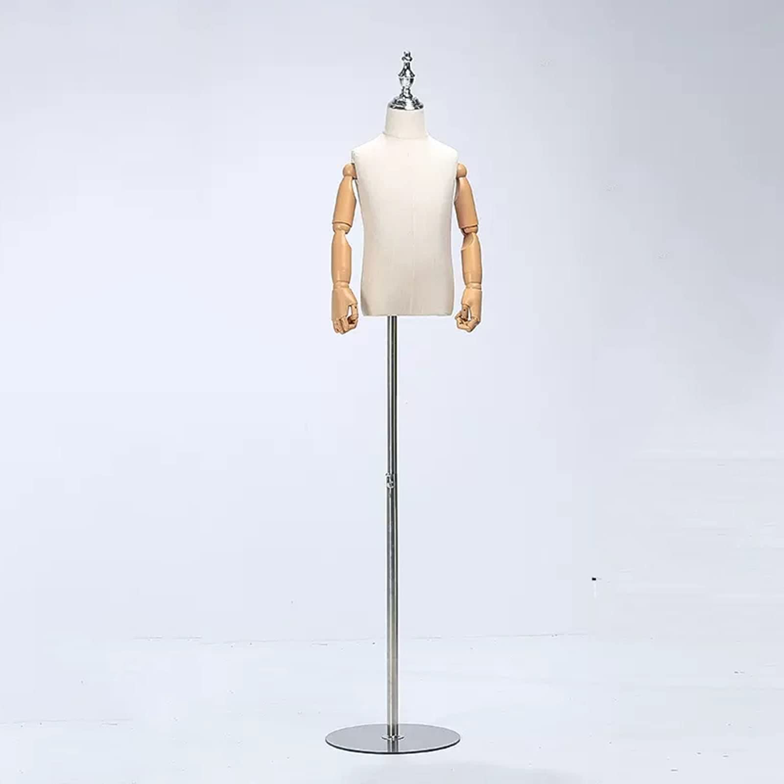 UMJIGF Kids Mannequin Torso, Child Mannequin, 2-8 Years Stable Base Mannequin Torso, Material Adjustable Half Body Dress Display Stand, 4 Sizes for Clothing Display (Color : B, Size,