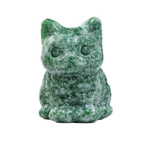 クリスマスギフト猫ギフト装飾クリスタル石エネルギー像かわいい部屋の装飾ギフト女性のためのかわいい猫天然クリスタル置物 1 ピース 1.18 インチクリスマス装飾841