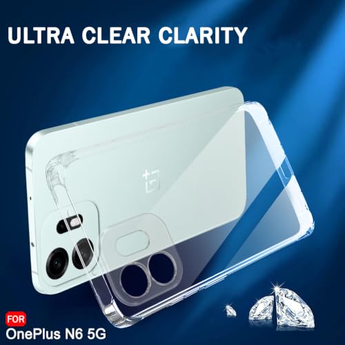 Image of TheGiftKart Back Cover Soft Case for OnePlus N6 5G | Best Camera Protection | Inbuilt Dust Plugs & Anti-Slip Grip | Ultra Clear Slim Back Cover Case for OnePlus N6 5G (Silicone, Transparent)