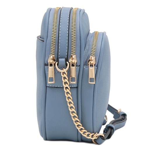 Image of FashionPuzzle Multi Pocket PU Leather Casual Medium Crossbody Bag with Adjustable Strap