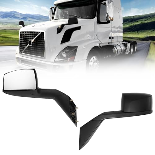Hood Mirrors Truck Assembly Replacement Volvo Rear View Mirrors Compatible with Volvo VNL 1997-2014 (Painting, Pair)