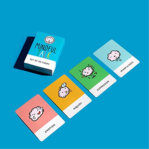 School of Mindful- Mindfulness Game for Kids: Mindful Talk Cards for Children and Parents- for Authentic and Meaningful Conversations