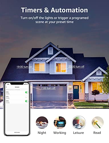 Lepro E27 Smart Bulb, Smart Light Bulbs Screw, Works with Alexa and Google Home, Dimmable WiFi LED Bulb Screw, 9W = 60W, Warm White 2700K, 806lm, App and Voice Control, No Hub Required, Pack of 2 - Image 6