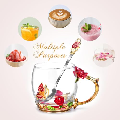 Tea Cup Glass Coffee Enamels Mug - image 7