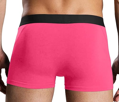 Knaughty Knickers Please Peg Me Mistress Mens Boxer Briefs with Design Dominatrix No Fly Stretchy Sexy Pink Colorful Trunks4
