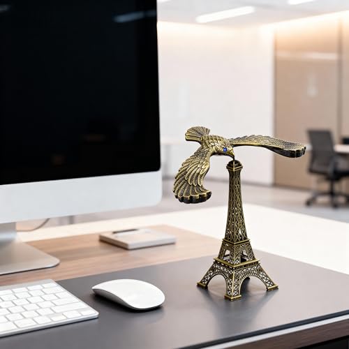 Escultura decorativa de águila en equilibrio para mesa miniatura 6