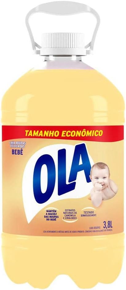 Sabão Líquido Ola Bebê para Roupas Finas e Delicadas 3,8l Menor preço em Sabão Líquido Ola Bebê para Roupas Finas e Delicadas 3,8l
