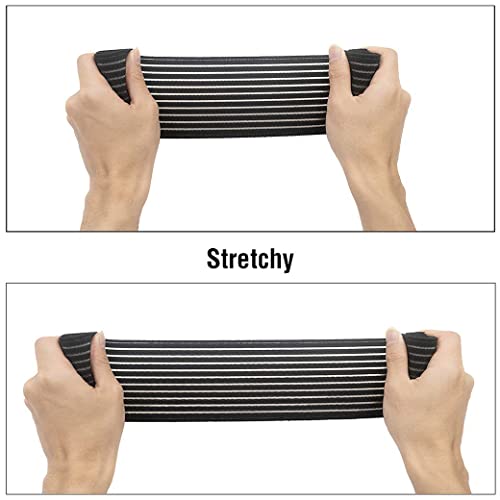 Stoßfestes Bruststützband, kein Hüpfen, nach Operationen, verstellbarer extra Sport-BH, großes Bruststabilisator-Band, Schwarz, Einheitsgröße