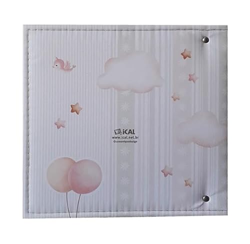 Álbum De Bebê /200 Fotos 10x15 Com Histórico E Memo Cor:Rosa