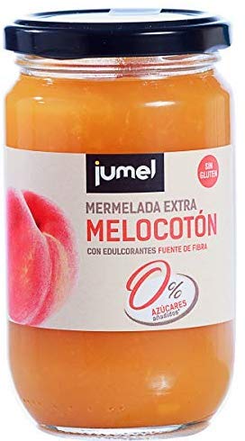 Mermelada de MELOCOTON sin azúcar extra JUMEL con STEVIA. Mermelada gourmet con todo el sabor. Pack de 4 unidades (1,49 € / unidad). A PARTIR DE 15€ PORTES GRATIS.