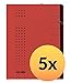 Produktbild ELBA Ordnungsmappe chic, für A4, aus Karton, 12 Fächer, rot, 5er Pack