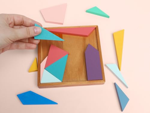 Puzzle Archimède en bois Mello Colorgram jeu de mathématiques - 3