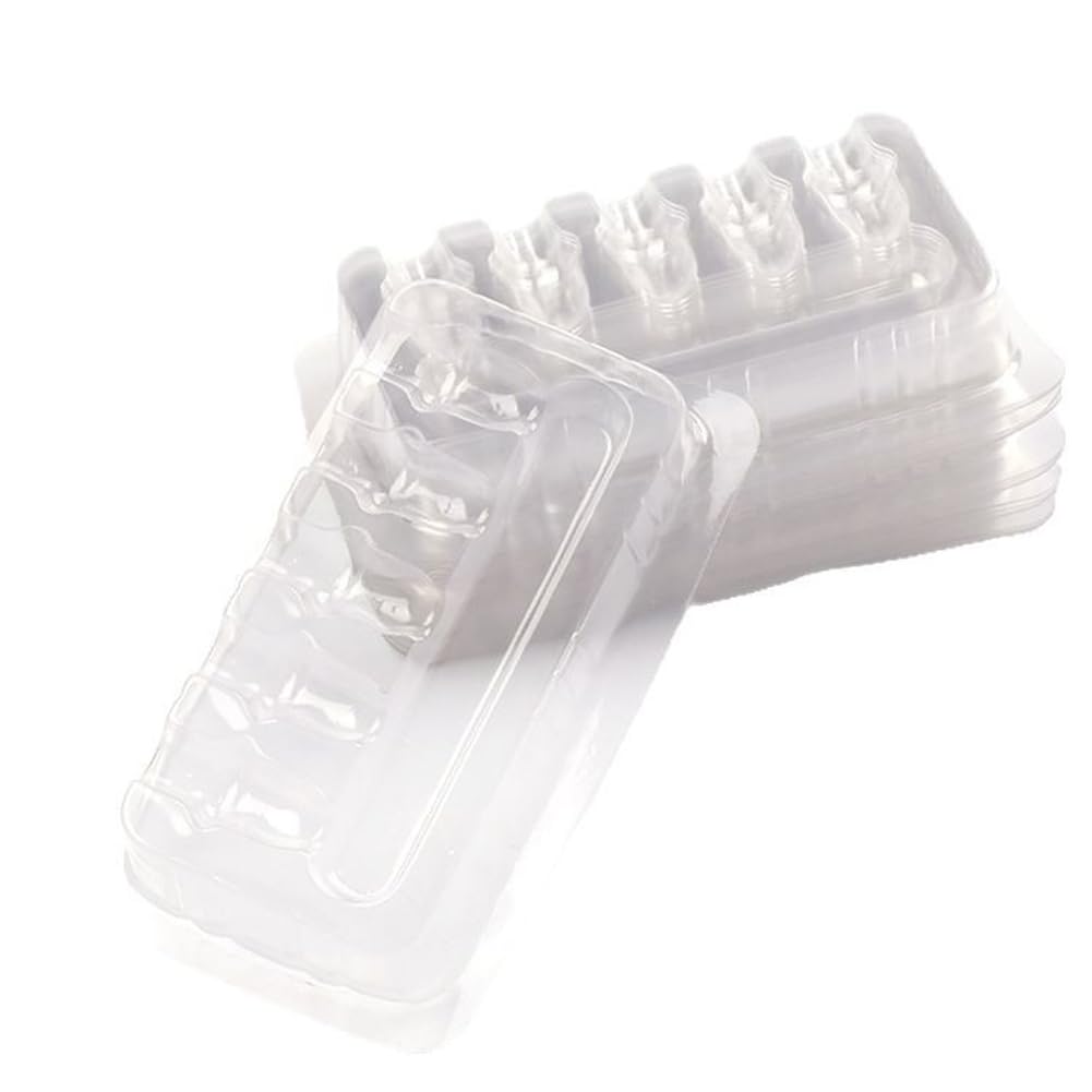 20Pcs Disposable Plastic Tattoo Cartridge Needles Trays Five Slots Tattoo Cartridge Needle Plates Holder Tattoo Supplies for Professional Tattoo Artists, Transparent