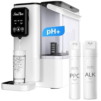 SimPure Y9A Countertop RO Water Filter System, 3 Pre-Installed Filters+ 2 Extra Filters (6-8 Month PPC*1 &ALK*1), Up to 12-18 Months Supply Bundle
