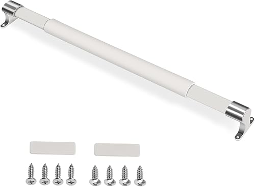 Safoner Manija de barra de soporte para puerta de caravana con base de metal Longitud ajustable de 21.5 a 32 pulgadas Ideal para caravanas,