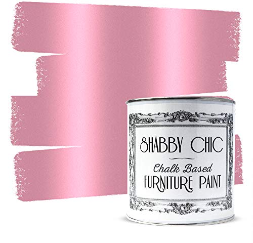 Shabby Chic Chalk Based Furniture Paint, Metallic Pink - 250 ml | Distressed Matt Finish for Furniture, Home Decor or DIY Projects | Interior & Exterior | Non-Sand, Suitable for Wood, Plastic & Metal