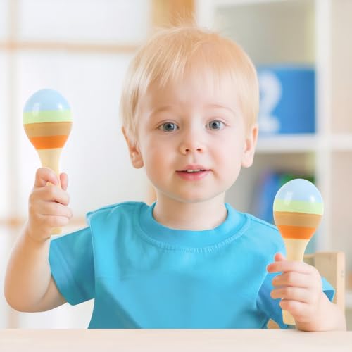 Baby Musical Instruments Neutral Colors Percussion Instruments Set Montessori Wooden Toys for Toddlers 1-3 with Xylophone for Kids Preschool Educational 3+ Wood Musical Toy 8pcs - Image 3