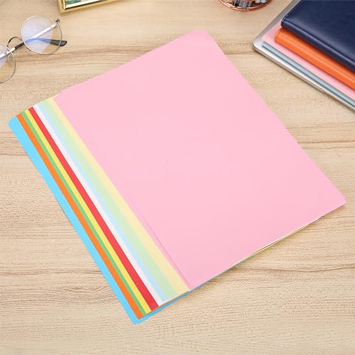 M&G 100 folhas de papel colorido para impressão de cópias, cores sortidas, papel de construção de 21