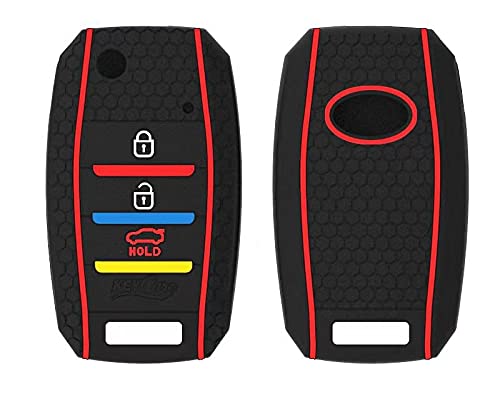 Carrnama Silicone Key Cover and Keyring Compatible for Seltos Carens flip Key