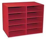 Classroom Keepers Organizer, 10-Shelf, Red, 17