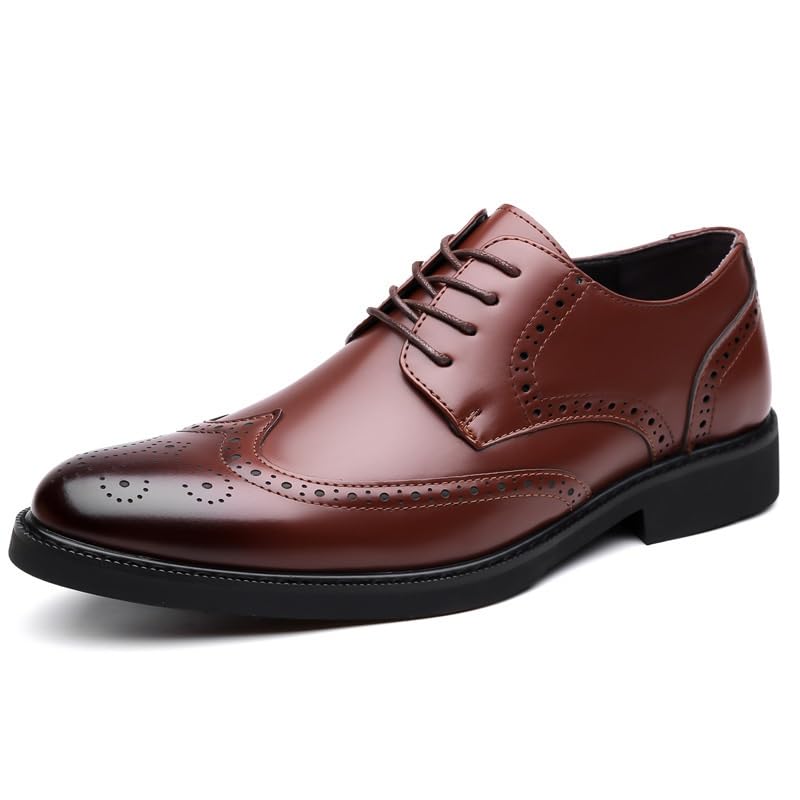 Men's Non-Slip Rubber Flat Dress Shoes Formal Oxford Business Style Footwear for Men