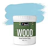 DWIL Matte Finish Furniture Paint - 16 Oz Wood Paint for Cabinets, Doors, Tables, and Dressers Refinishing - Water-Based, Non-Toxic & Odorless, Easy to Apply(Crystal Blue)-Without Tools