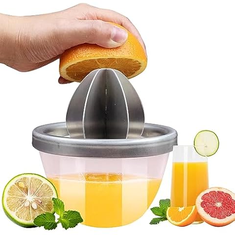 Lemon juicer squeezer citrus juicer with stainless steel reamer of 6 blades lime squeezer with petal filter orange juicer hand press manual juicer for grapefruit Cover