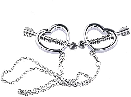Pinzas para pezones pinzas para pezones mujeres pinza para pezones extrema, estimulación del pezón, con cadena, esclavo fetiche erótico SM juguete sexual para mujeres