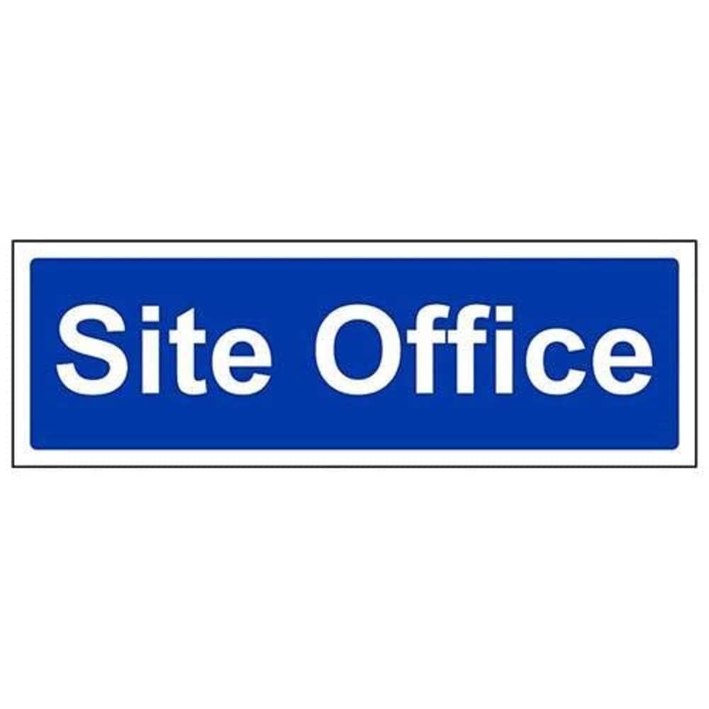 V Safety Site Office Sign - 450mm x 150mm - 2mm Rigid Plastic
